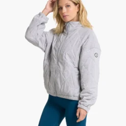 Halo Insulated Jacket | Pale Grey Heather -Fashifyer Sales Store VW544PHG 0842 retouch