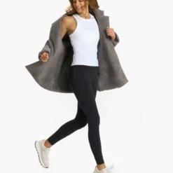 Cozy Sherpa Blazer | Smoke -Fashifyer Sales Store VW547SMK 0728