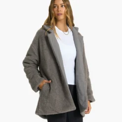Cozy Sherpa Blazer | Smoke
